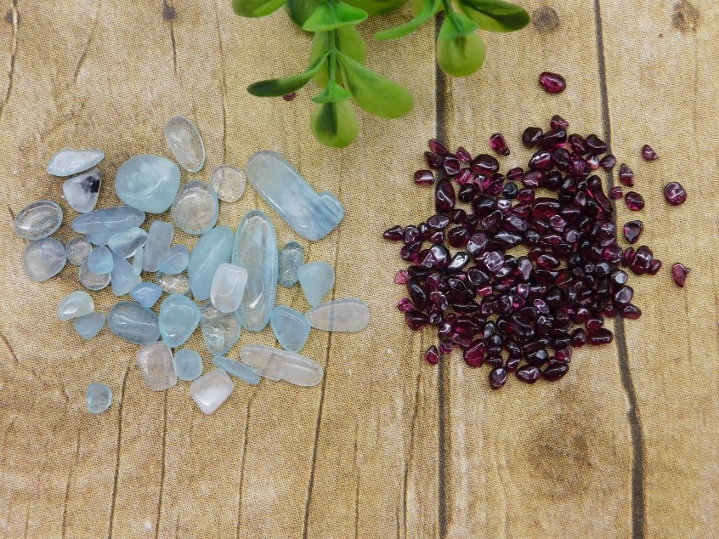AQUAMARINE AND GARNET ROCK STONE LAPIDARY SPECIMEN: WELCOME TO HATMAN AUCTIONS! SPECIAL NOTICE: Please see photos for measurements and descriptions. ***Yes, we have in house shipping with MANY REPEAT CUSTOMERS because of our streamlined service. ****We