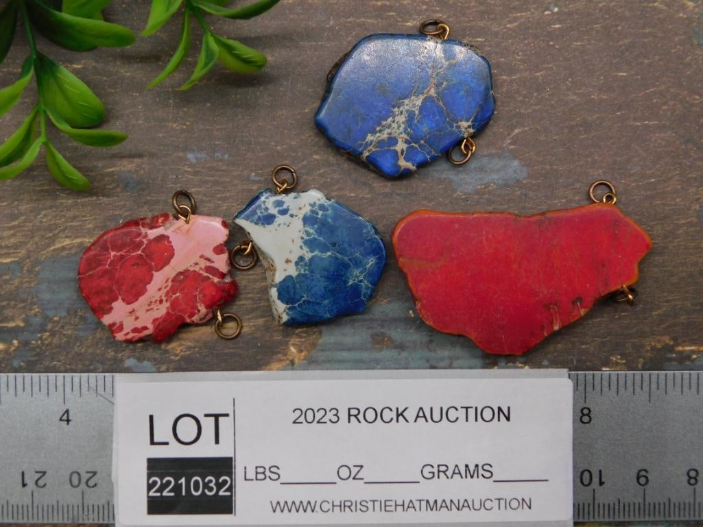 IMPRESSION JASPER PENDANTS ROCK STONE LAPIDARY SPECIMEN - 3