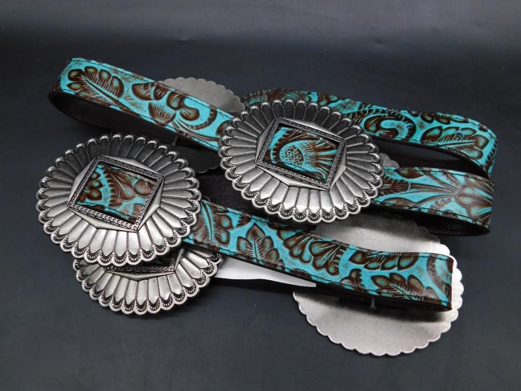 CONCHO BELT SIZE XL: WELCOME TO HATMAN AUCTIONS! SPECIAL NOTICE: Please see photos for measurements and descriptions. ***Yes, we have in house shipping with MANY REPEAT CUSTOMERS because of our streamlined service. ****We