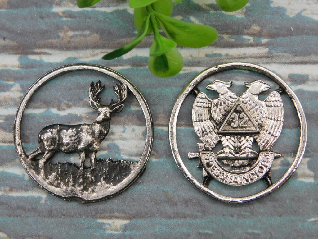 CUT COINS COLLECTIBLES: WELCOME TO HATMAN AUCTIONS! SPECIAL NOTICE: Please see photos for measurements and descriptions. ***Yes, we have in house shipping with MANY REPEAT CUSTOMERS because of our streamlined service.