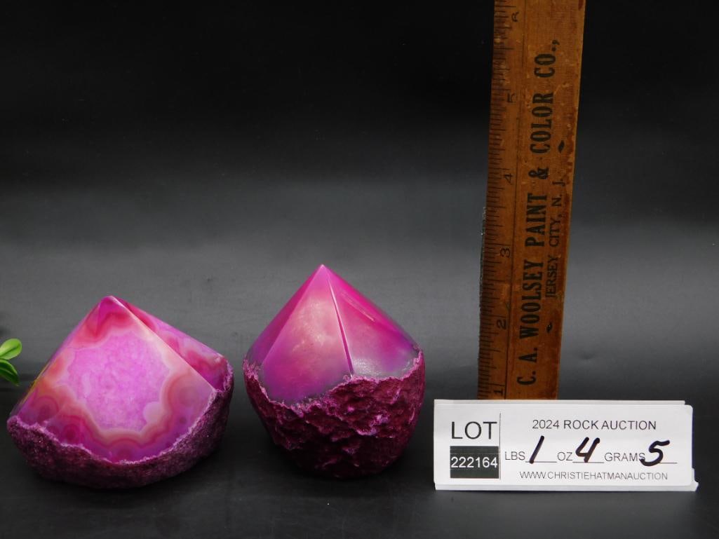 AGATE POINT ROCK STONE LAPIDARY SPECIMEN - 2