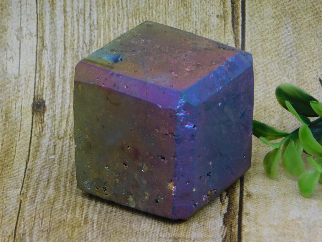 RAINBOW TITANIUM CUBE ROCK STONE LAPIDARY SPECIMEN - 2