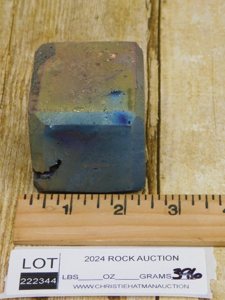 RAINBOW TITANIUM CUBE ROCK STONE LAPIDARY SPECIMEN - 3