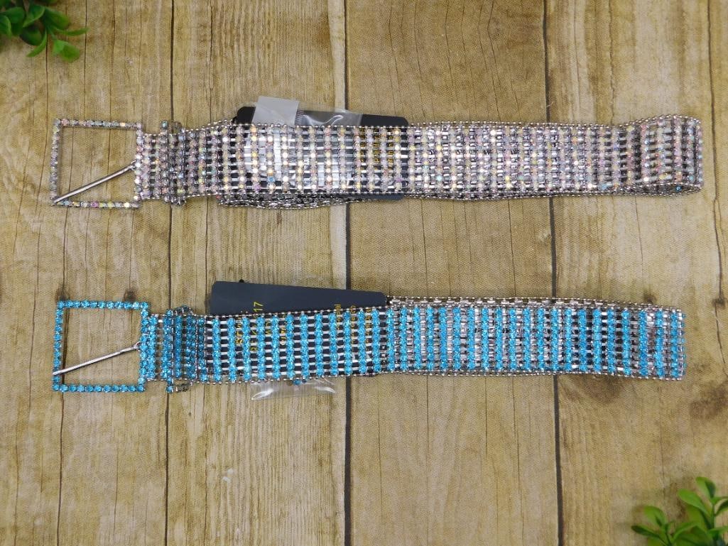 RHINESTONE BELT SIZE LARGE: WELCOME TO HATMAN AUCTIONS! SPECIAL NOTICE: Please see photos for measurements and descriptions. ***Yes, we have in house shipping with MANY REPEAT CUSTOMERS because of our streamlined service. ****We