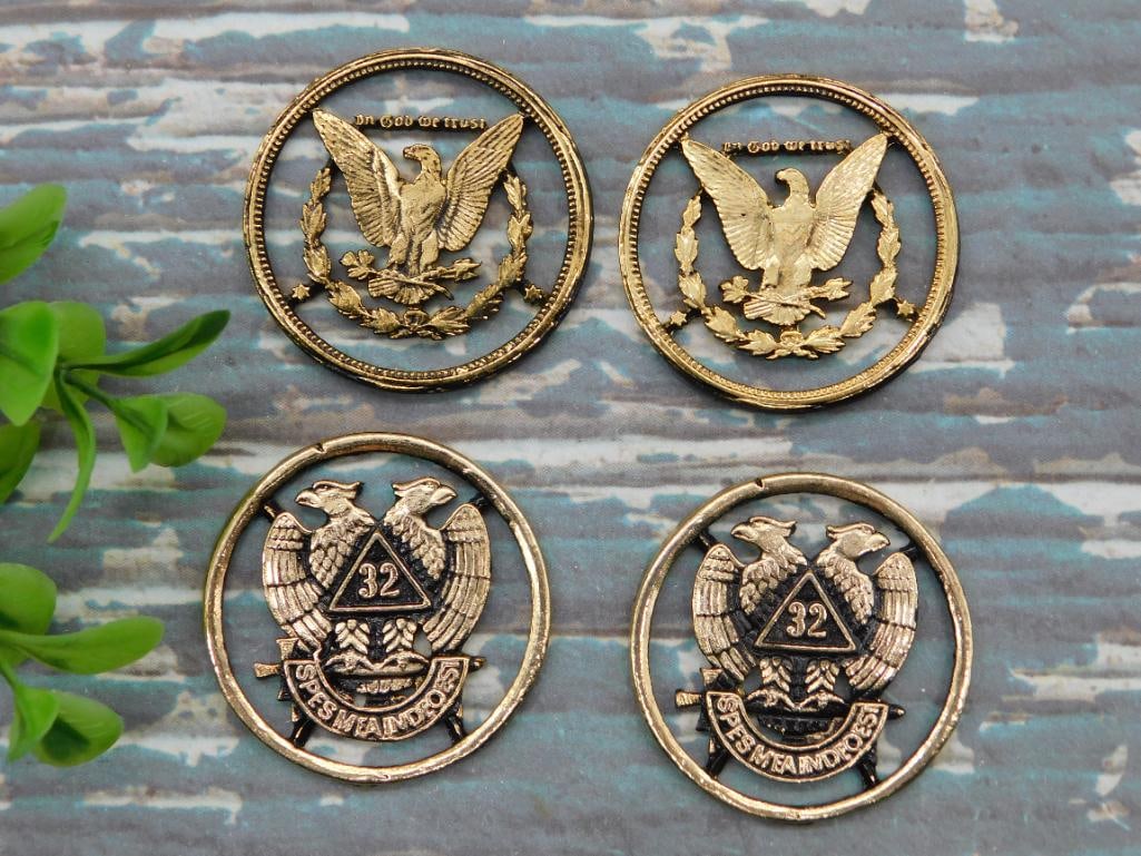 CUT COINS COLLECTIBLES: WELCOME TO HATMAN AUCTIONS! SPECIAL NOTICE: Please see photos for measurements and descriptions. ***Yes, we have in house shipping with MANY REPEAT CUSTOMERS because of our streamlined service.