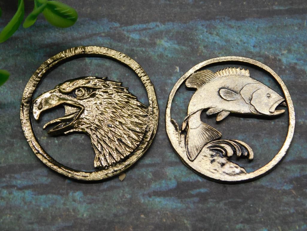 CUT COINS COLLECTIBLES: WELCOME TO HATMAN AUCTIONS! SPECIAL NOTICE: Please see photos for measurements and descriptions. ***Yes, we have in house shipping with MANY REPEAT CUSTOMERS because of our streamlined service. ****We