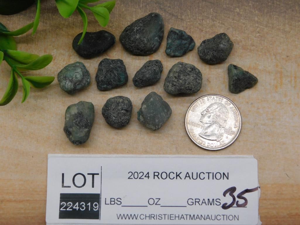 ROUGH EMERALD ROCK STONE LAPIDARY SPECIMEN - 2