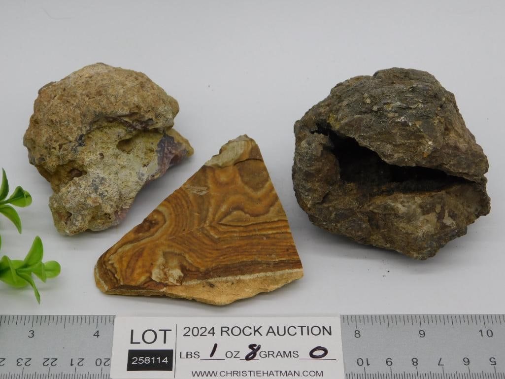 MIXED ROUGH ROCK STONE LAPIDARY SPECIMEN - 3