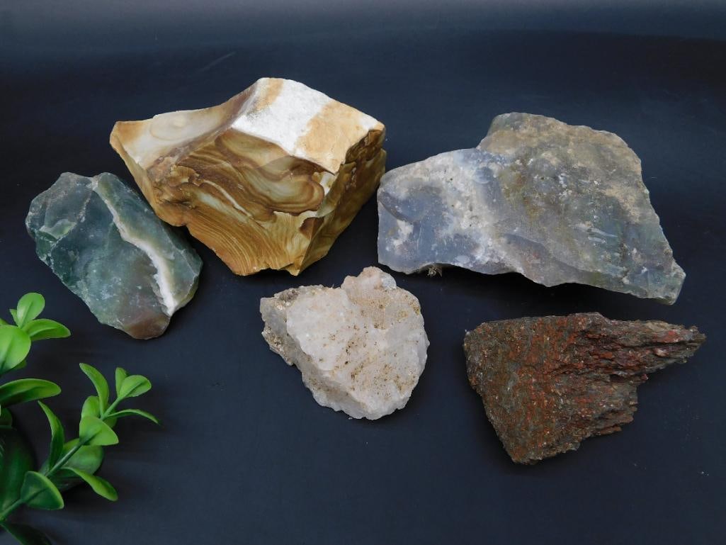 MIXED ROUGH ROCK STONE LAPIDARY SPECIMEN - 2