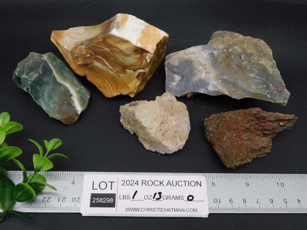 MIXED ROUGH ROCK STONE LAPIDARY SPECIMEN - 4