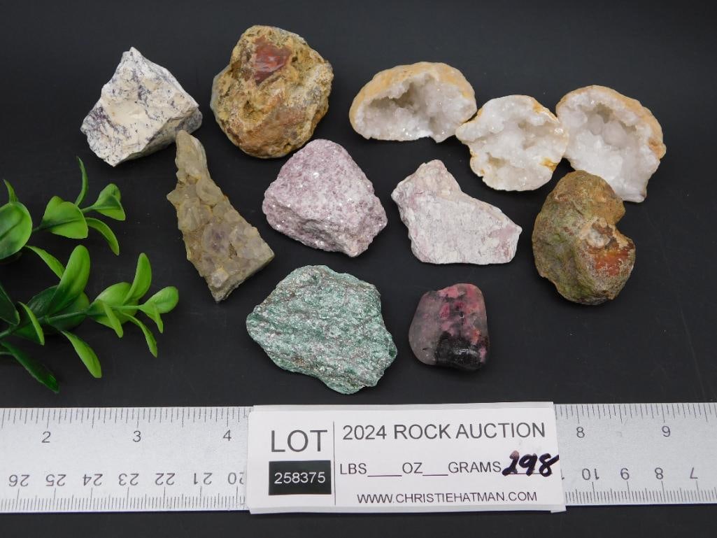 MIXED ROUGH ROCK STONE LAPIDARY SPECIMEN - 4