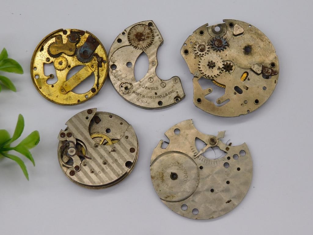 VINTAGE POCKET WATCH MOVEMENTS ANTIQUE WATCHMAKER WATCHMAKING HOROLOGY TOOLS (1 of 3)