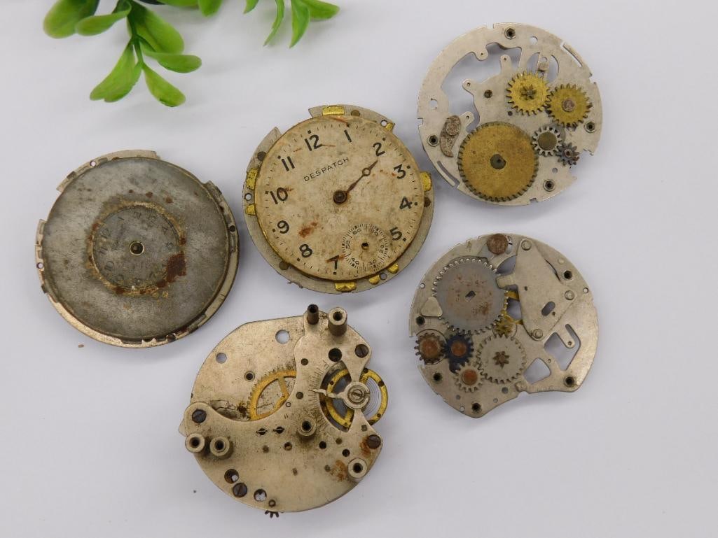 VINTAGE POCKET WATCH MOVEMENTS ANTIQUE WATCHMAKER WATCHMAKING HOROLOGY TOOLS (1 of 2)