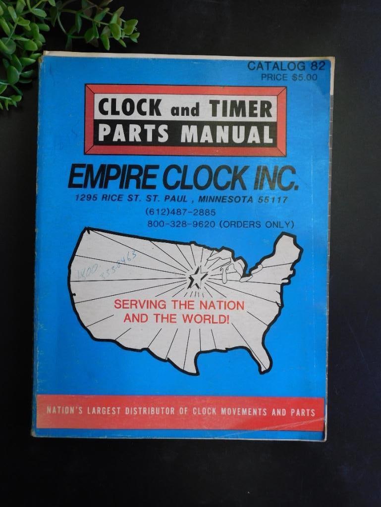 Empire Clock Inc. Clock and Timer Parts Manual Book WATCHMAKER WATCHMAKING TOOLS (1 of 6)