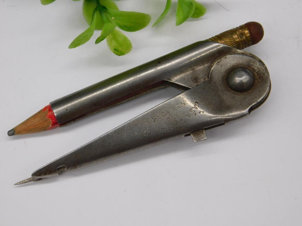 Vintage J.A. Gemer & Co. Metal Compass with Pencil Watchmaker Watchmaking Tools (1 of 3)