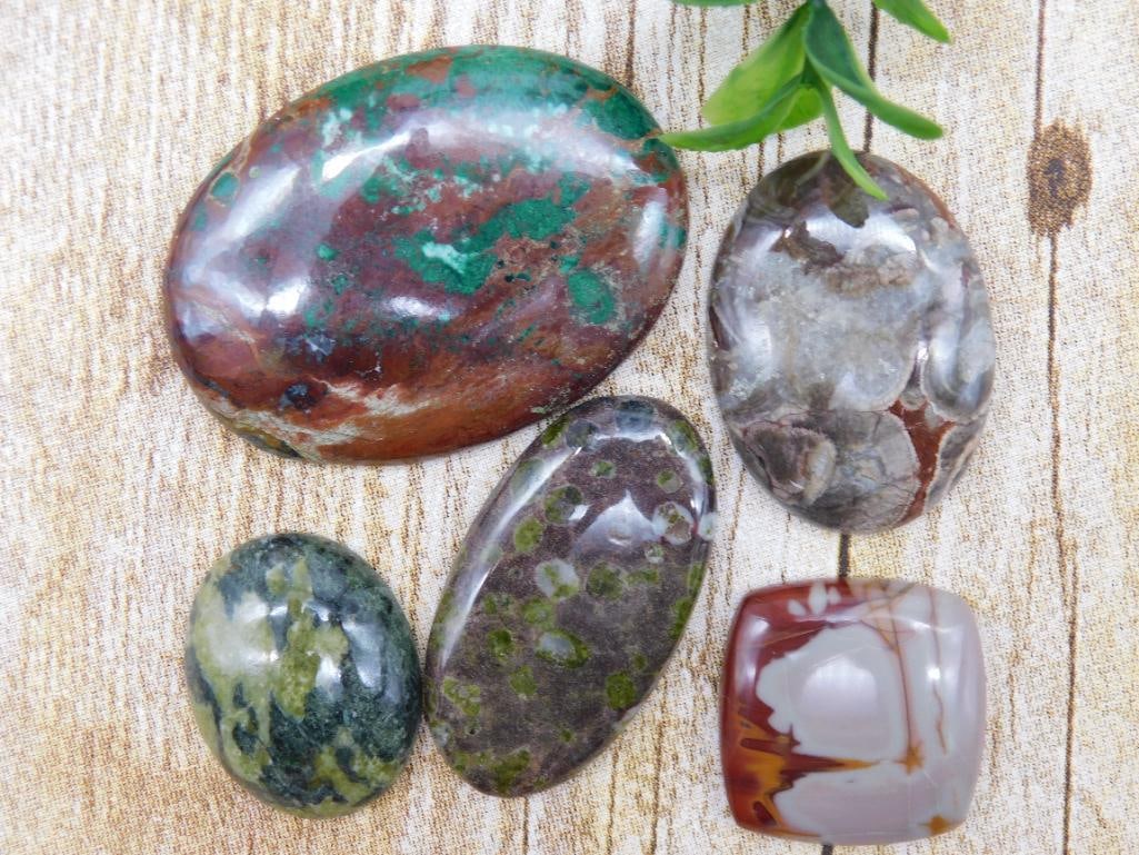 CABOCHONS NATURAL GEMSTONE POLISHED JEWELRY MAKING LAPIDARY LOT (1 of 2)