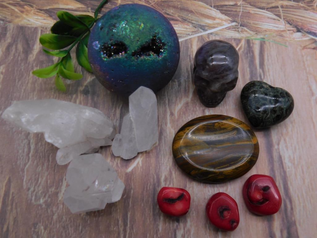 MIXED LOT ASSORTED ROCK STONE LAPIDARY SPECIMEN CRAFT AND DISPLAY LOT (1 of 3)