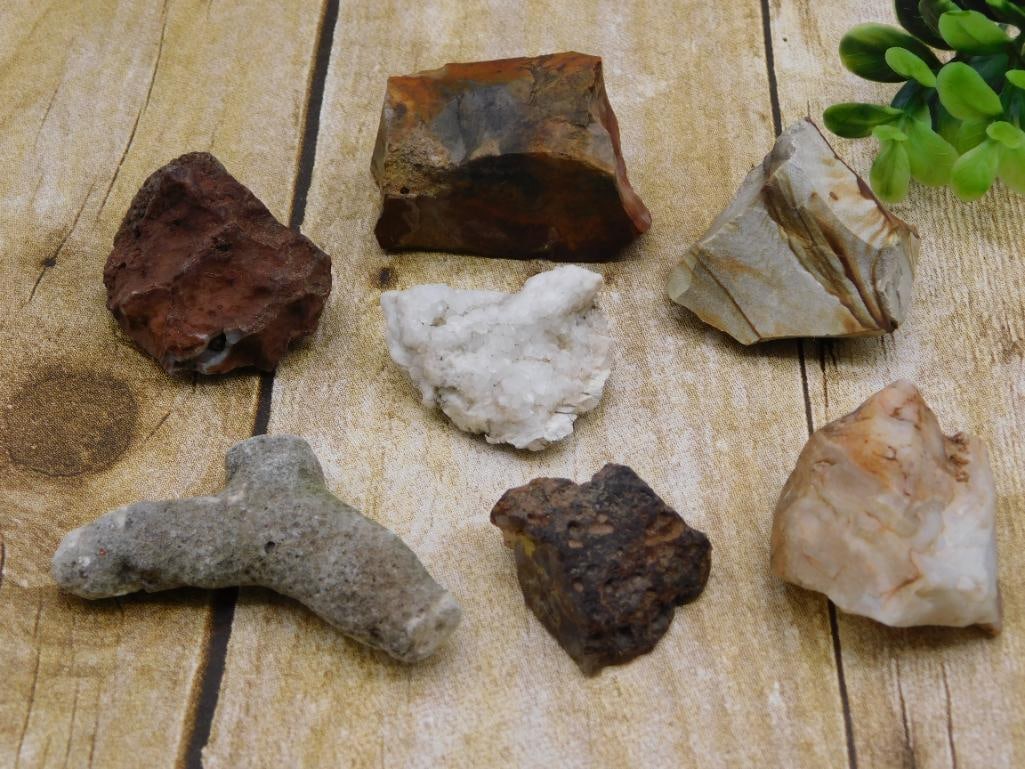 MIXED ROUGH LOT VARIETY GEMSTONE ROUGH LAPIDARY COLLECTOR SPECIMEN