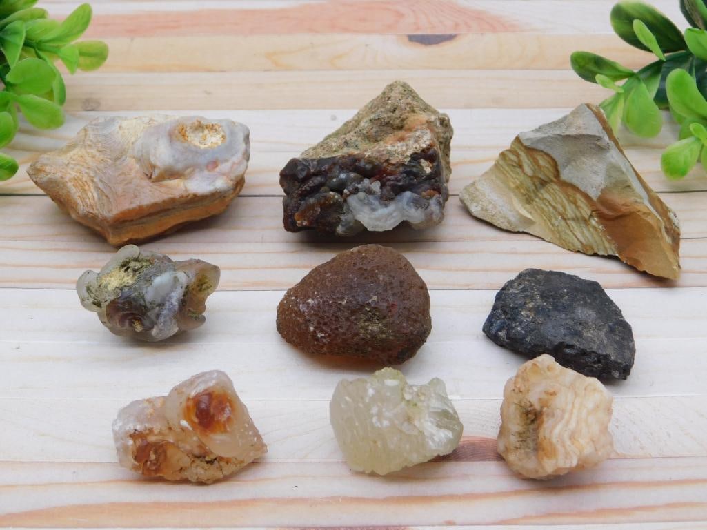 MIXED ROUGH LOT VARIETY ROCK ROUGH LAPIDARY TUMBLING SPECIMEN