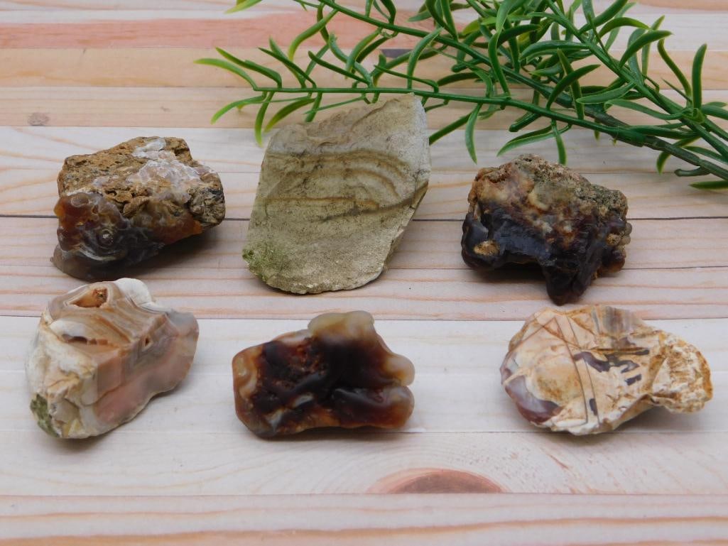 MIXED ROUGH LOT NATURAL MINERAL ROUGH LAPIDARY DISPLAY SPECIMEN