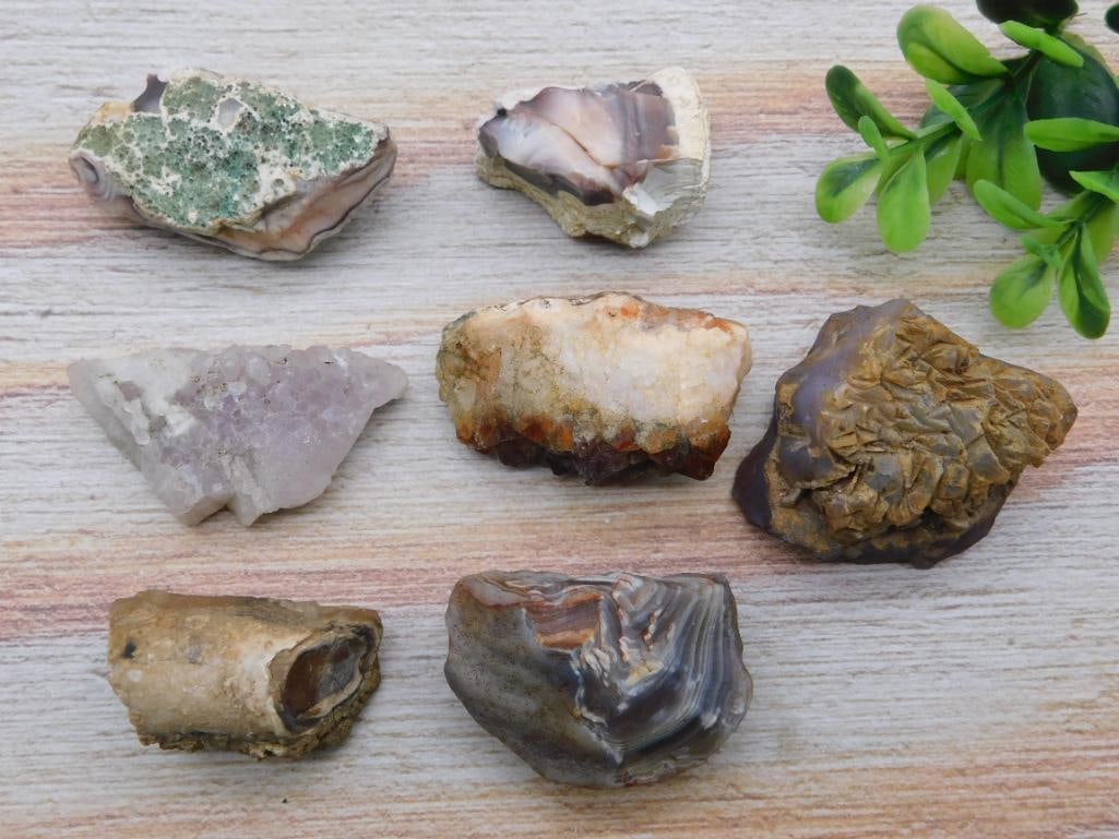 MIXED ROUGH LOT NATURAL ROCK ROUGH LAPIDARY COLLECTOR BUNDLE