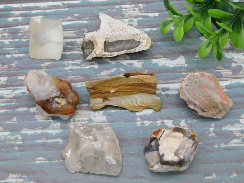 MIXED ROUGH LOT ASSORTED GEMSTONE ROUGH LAPIDARY DISPLAY SPECIMEN (1 of 2)