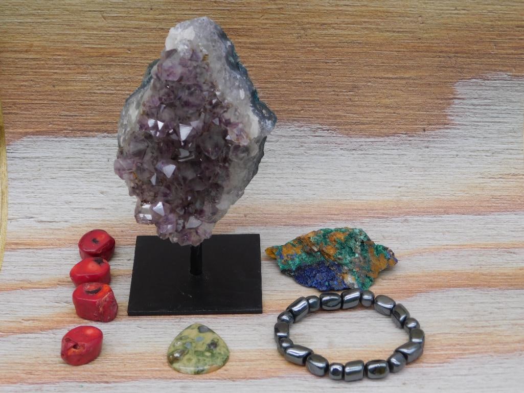 MIXED LOT ROCK STONE LAPIDARY SPECIMEN MINERAL AND ROCK BUNDLE FOR EARTH SCIENCE FANS