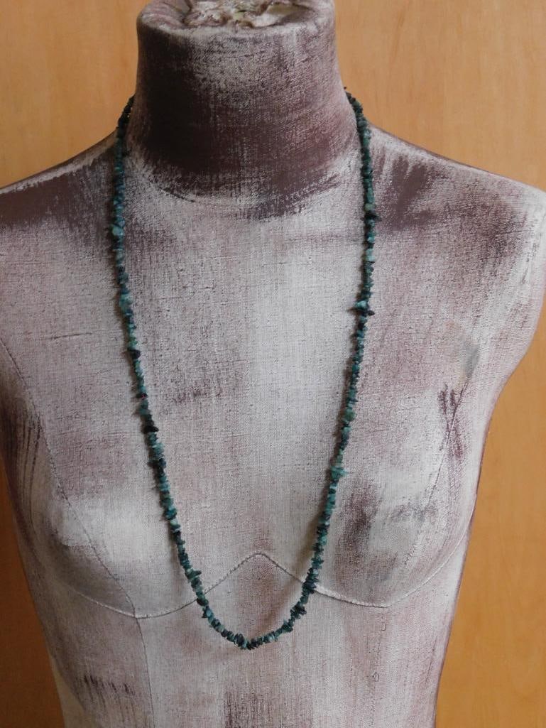 GENUINE STONE NECKLACE NATURAL GEMSTONE JEWELRY FOR COLLECTORS: This genuine stone necklace features natural gemstone beads strung for everyday wear or display. A nice pick for jewelry lovers and collectors of natural stone accessories. See photos for exact size, 