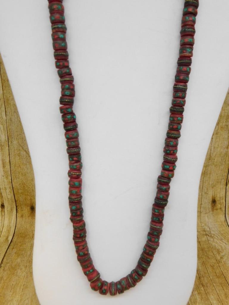 AFRICAN TRADE BEADS ROCK STONE LAPIDARY SPECIMEN - AFRICAN TRADE BEAD COLLECTION FOR JEWELRY MAKING