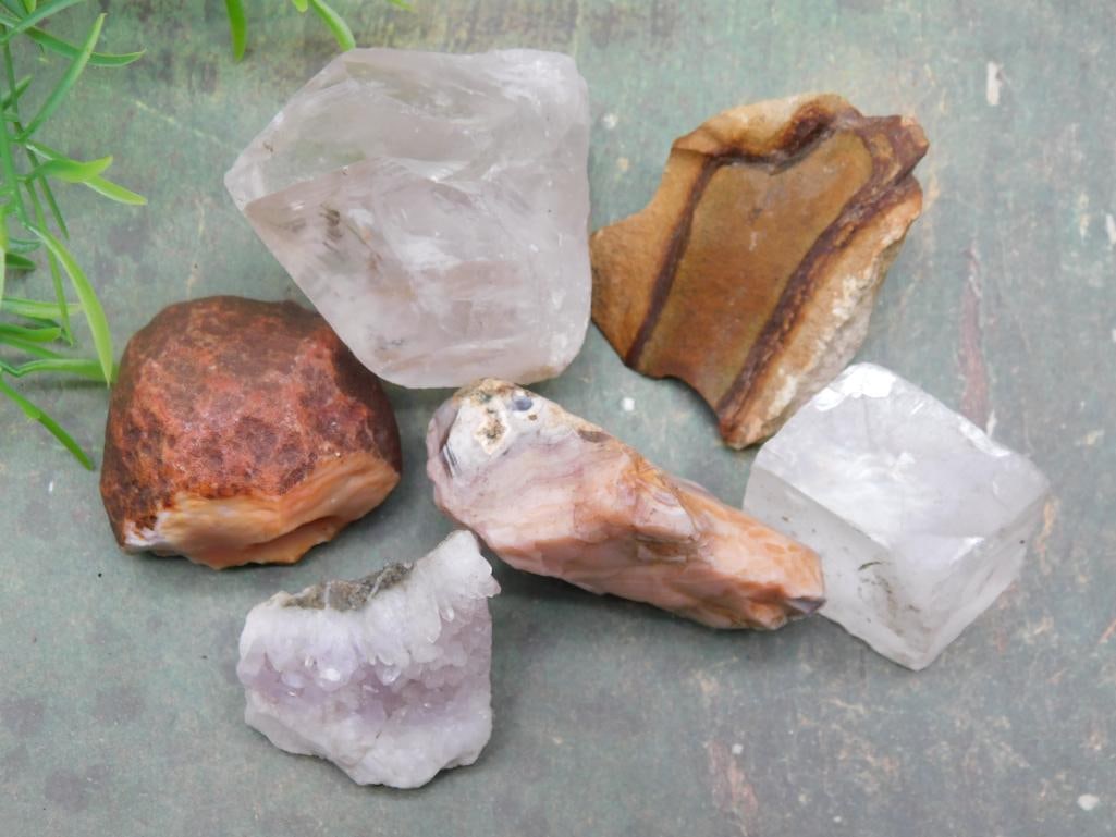 MIXED ROUGH LOT ROCK STONE LAPIDARY SPECIMEN - NATURAL ROUGH STONE ASSORTMENT FOR CABBING & TUMBLING