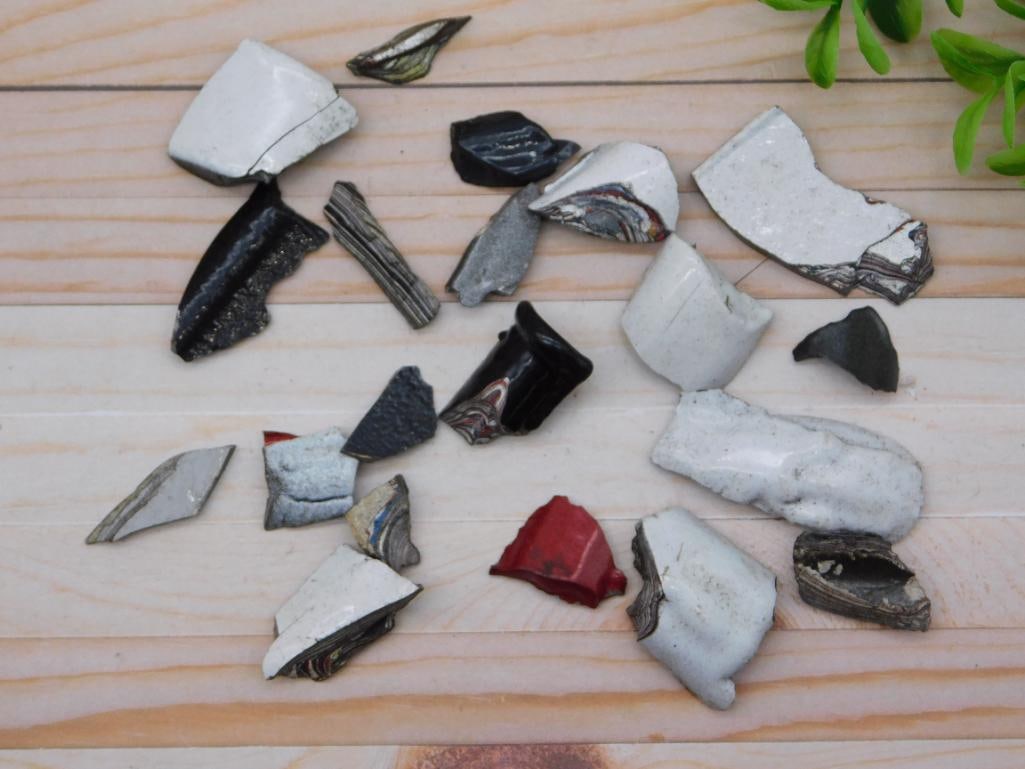 FORDITE MOTOR CITY AGATE ROCK STONE LAPIDARY SPECIMEN - LAYERED FORDITE SPECIMEN FOR COLLECTORS &