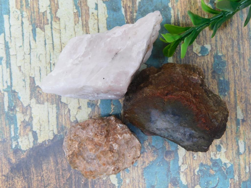 MIXED ROUGH ROCK ROCK STONE LAPIDARY SPECIMEN - NATURAL ROUGH ROCK ASSORTMENT FOR CABBING & TUMBLING