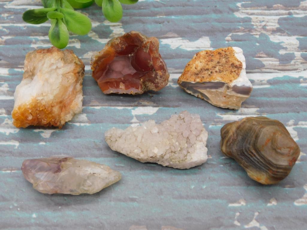 MIXED ROUGH ROCK ROCK STONE LAPIDARY SPECIMEN - RAW LAPIDARY ROUGH FOR COLLECTORS & CABBERS