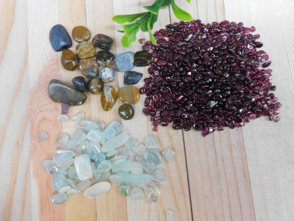 MIXED LOT ROCK STONE LAPIDARY SPECIMEN - ASSORTED GEMSTONE ROUGH FOR JEWELRY MAKING & CABBING