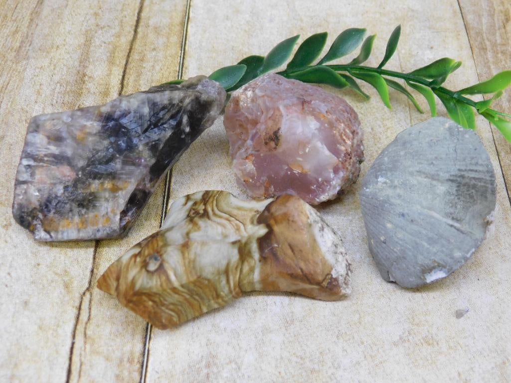 MIXED NATURAL ROUGH ROCK STONE LAPIDARY SPECIMEN LOT FOR ROCKHOUNDS