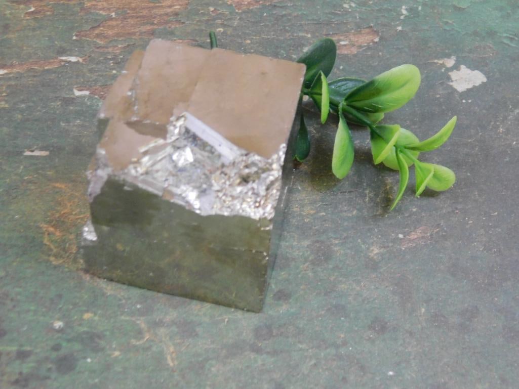 SPANISH PYRITE CUBE STONE LAPIDARY SPECIMEN FOR MINERAL COLLECTORS