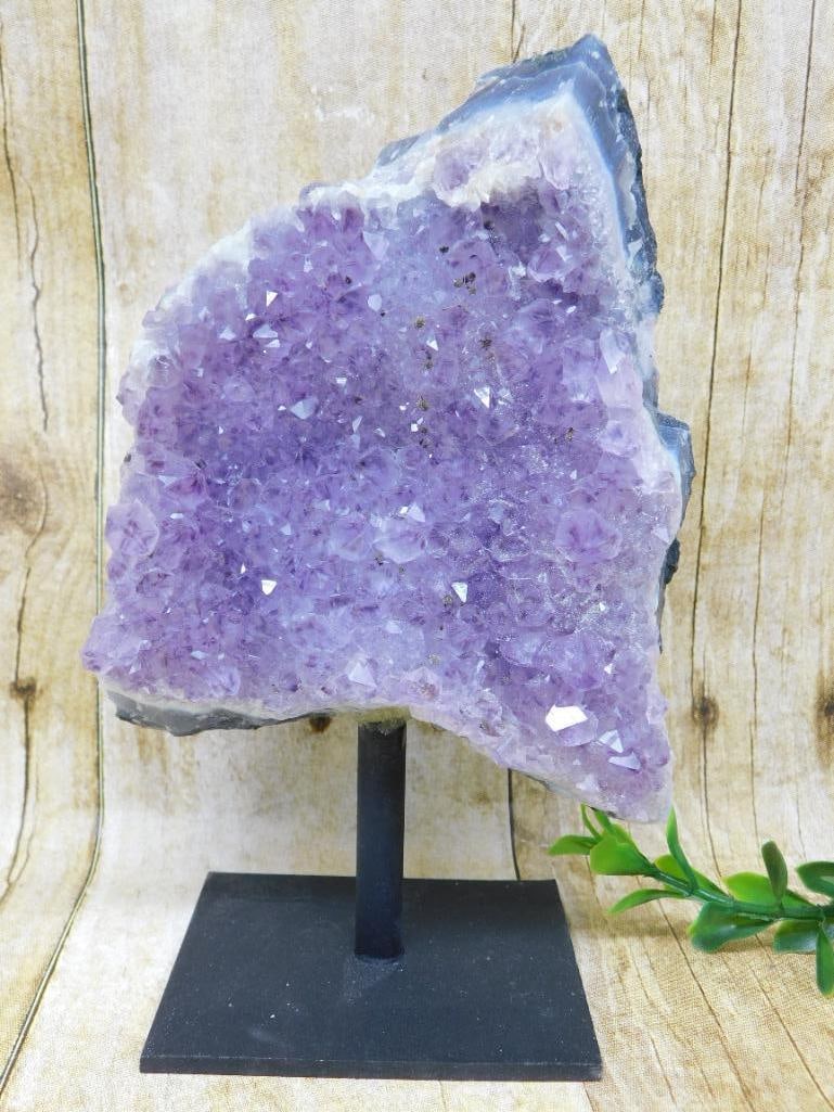 AMETHYST DISPLAY ROCK STONE LAPIDARY SPECIMEN - NATURAL PURPLE CRYSTAL CLUSTER (1 of 3)