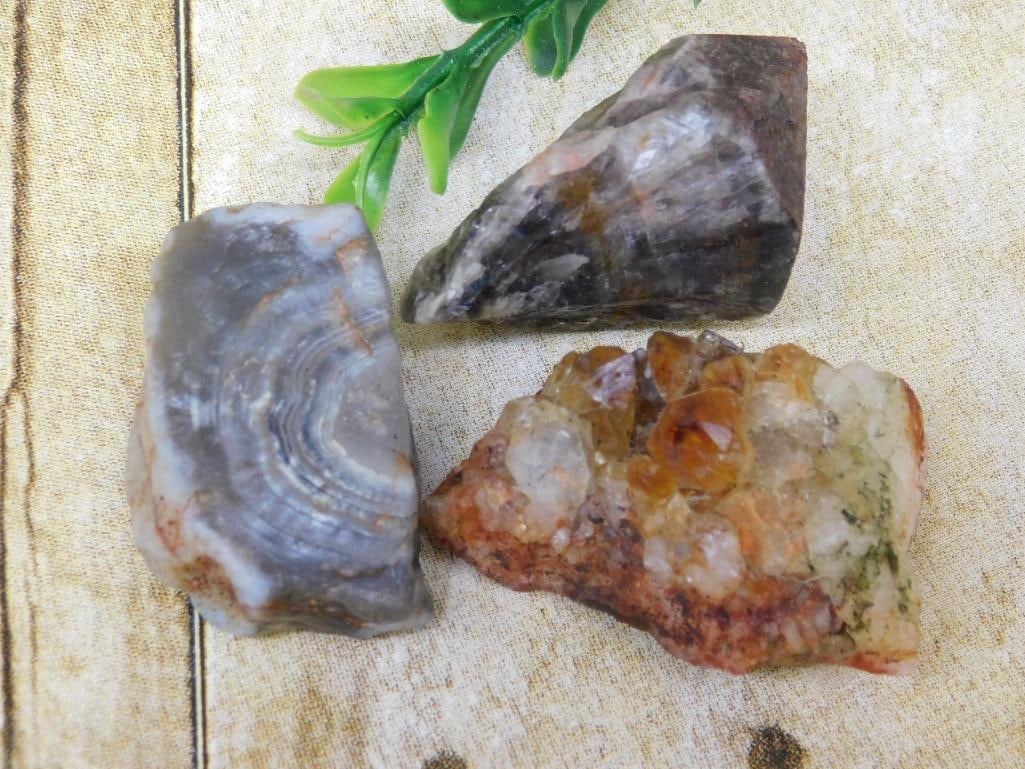 MIXED ROUGH ROCK STONE LAPIDARY SPECIMEN COLLECTION FOR HOBBYIST CUTTERS