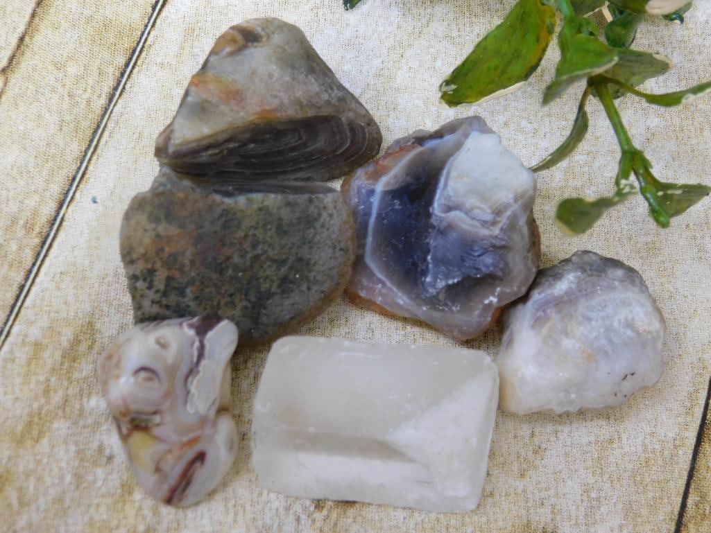 ASSORTED RAW ROUGH ROCK STONE LAPIDARY SPECIMEN LOT FOR COLLECTORS (1 of 2)