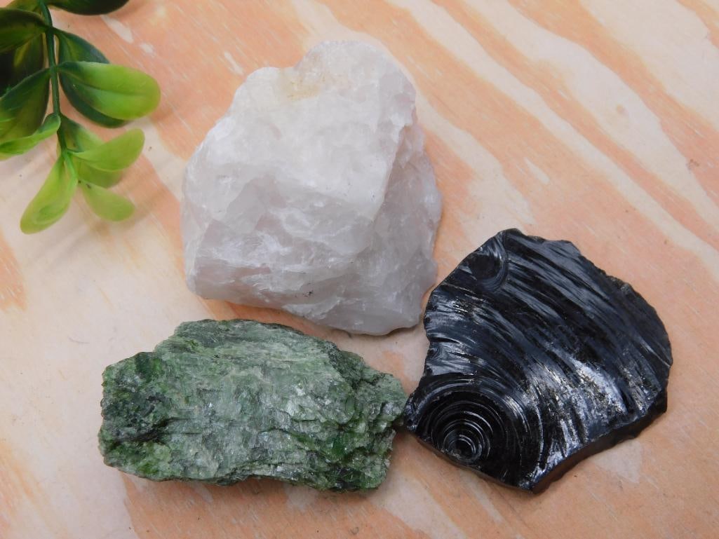 MIXED ROUGH ROCK SPECIMEN LOT NATURAL LAPIDARY STONE - ROCKHOUND CUTTING MATERIAL