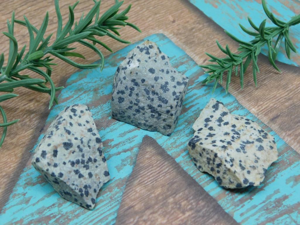 DALMATION JASPER NATURAL STONE LAPIDARY SPECIMEN - SPOTTED CABBING MINERAL