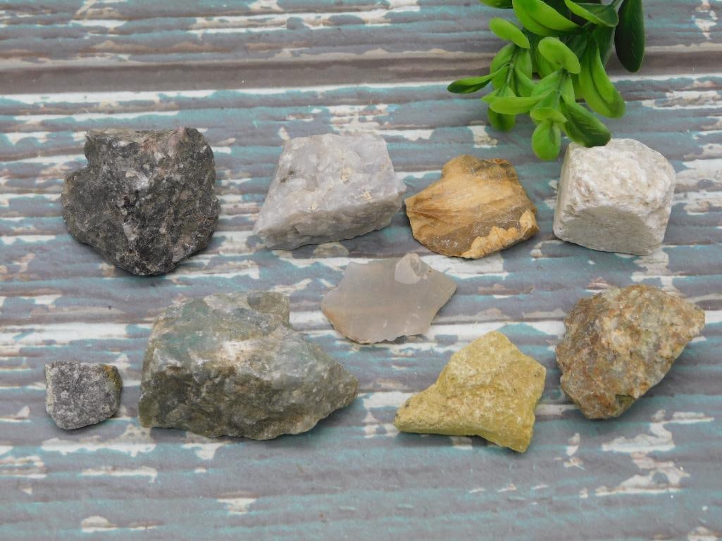 MIXED ROUGH ROCK ASSORTMENT NATURAL LAPIDARY SPECIMEN - RAW CUTTING ROUGH FOR COLLECTORS