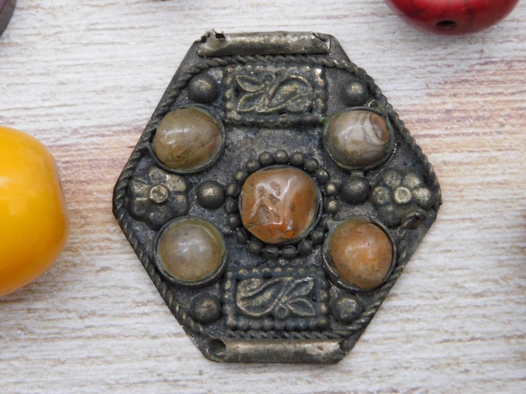 AFRICAN TRADE BEADS LAPIDARY STONE SPECIMEN - COLLECTOR BEADS FOR JEWELRY MAKING