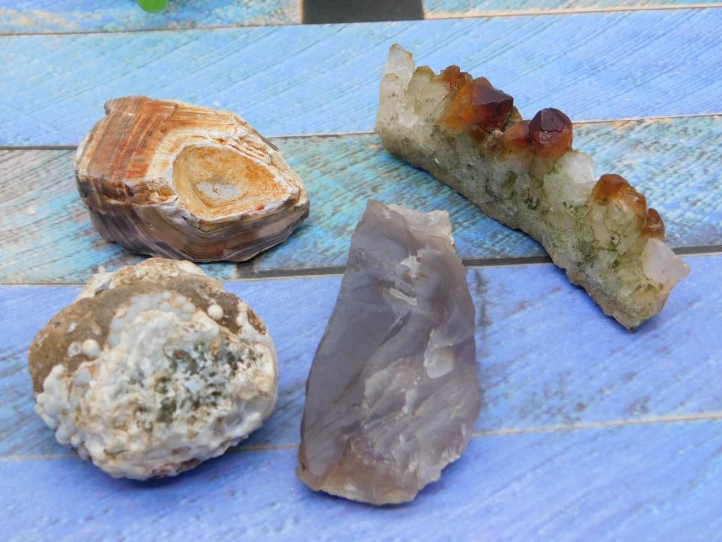 MIXED ROUGH ROCK LOT NATURAL STONE LAPIDARY SPECIMEN - ASSORTED CABBING ROUGH FOR ROCKHOUNDS: This mixed lot of rough, natural rock offers a variety of raw lapidary material perfect for rockhounds and hobbyists who love to cut, tumble, or polish their own stones. Each piece brings its own text