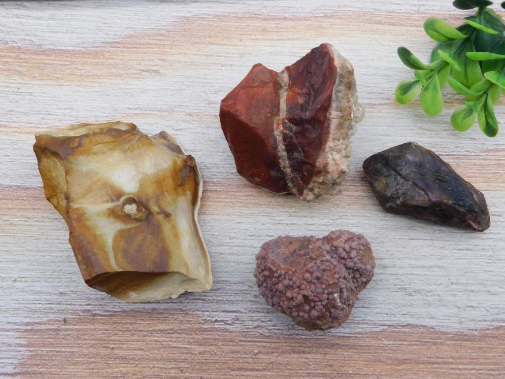 MIXED ROUGH ROCK LOT STONE LAPIDARY SPECIMEN - NATURAL TUMBLING AND CABBING ROUGH