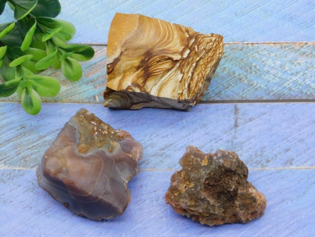 MIXED ROUGH ROCK LAPIDARY STONE LOT - NATURAL RAW SPECIMEN FOR ROCKHOUND COLLECTION (1 of 1)