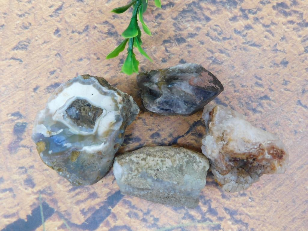 MIXED ROUGH ROCK STONE LAPIDARY SPECIMEN ASSORTED NATURAL MINERAL DISPLAY ROUGH