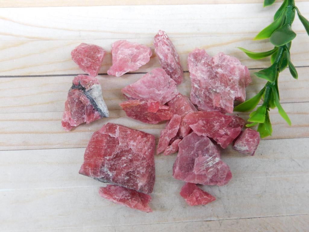 GEM RHODONITE ROCK STONE LAPIDARY SPECIMEN NATURAL PINK GEMSTONE COLLECTOR