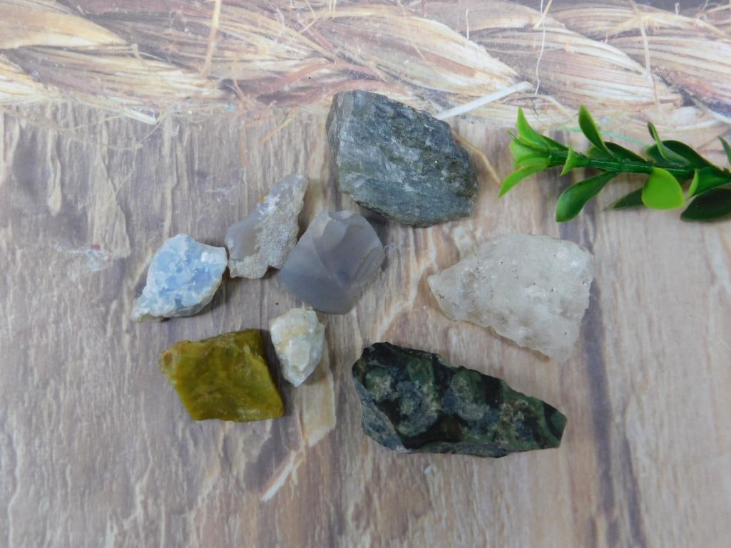 MIXED ROUGH ROCK STONE LAPIDARY SPECIMEN RAW MINERAL DISPLAY TUMBLE ROUGH LOT (1 of 2)