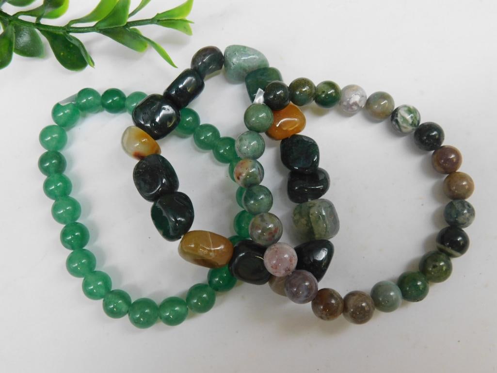 BEADED BRACELETS ROCK STONE LAPIDARY SPECIMEN NATURAL GEMSTONE JEWELRY COLLECTOR (1 of 2)